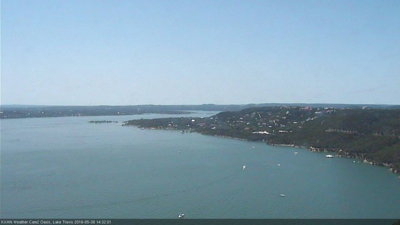 Lake Travis webcam, May 30, 2016 1:45 PM CT