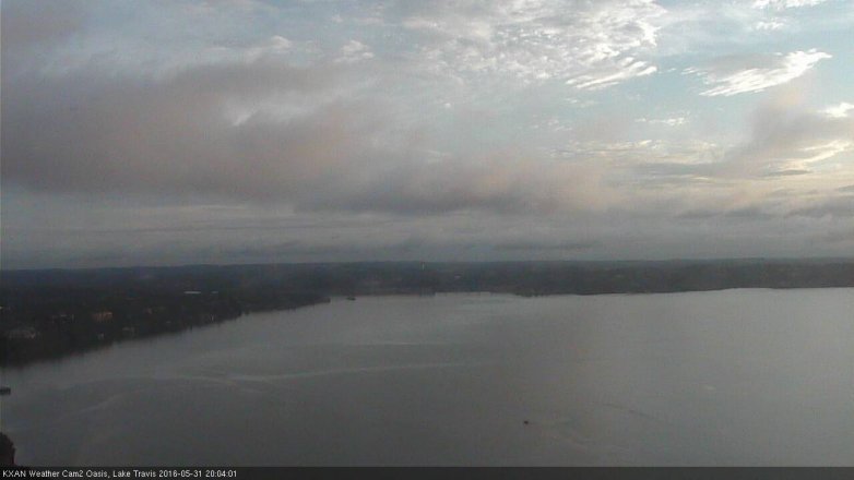 Lake Travis webcam, May 31, 2016 7:30 PM CT