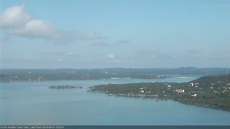 Lake Travis webcam, June 1, 2016 9:10 AM CT