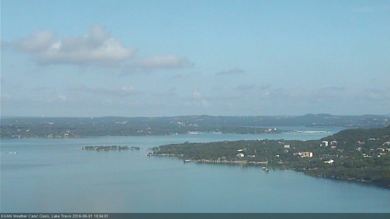 Lake Travis webcam, June 1, 2016 9:15 AM CT