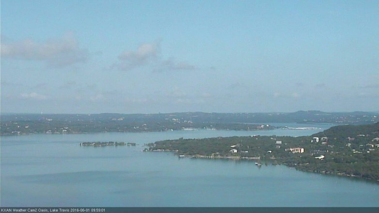 Lake Travis webcam, June 1, 2016 9:20 AM CT