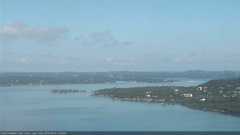 Lake Travis webcam, June 1, 2016 9:25 AM CT