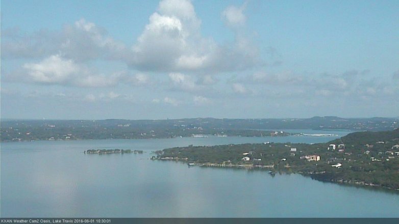 Lake Travis webcam, June 1, 2016 9:40 AM CT