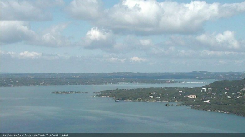 Lake Travis webcam, June 1, 2016 10:25 AM CT
