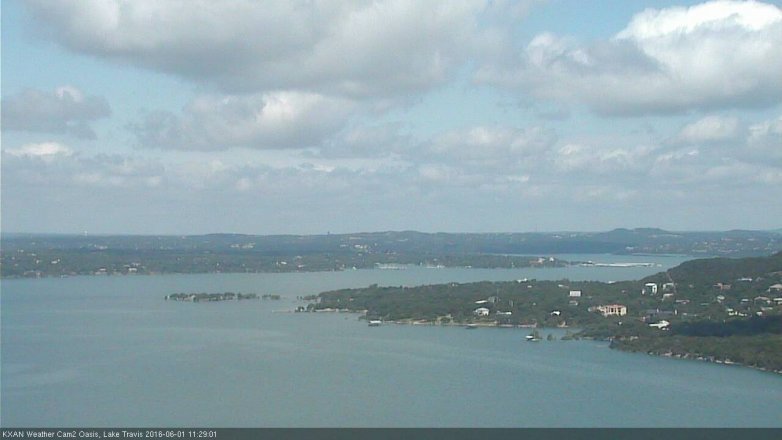 Lake Travis webcam, June 1, 2016 10:50 AM CT