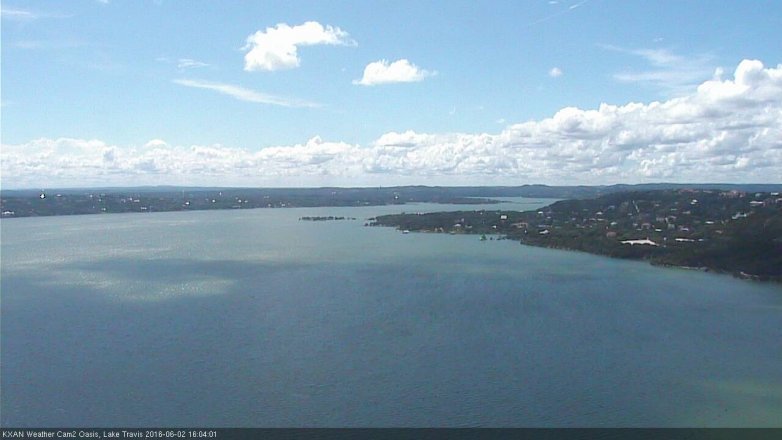 Lake Travis webcam, June 2, 2016 3:25 PM CT