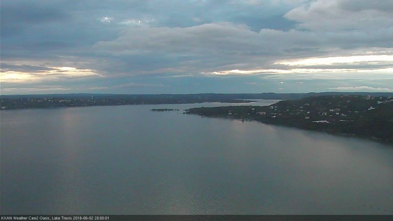 Lake Travis webcam, June 2, 2016 7:10 PM CT
