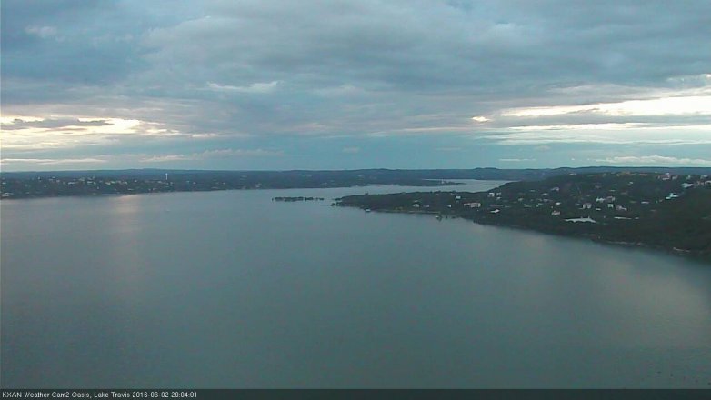 Lake Travis webcam, June 2, 2016 7:25 PM CT