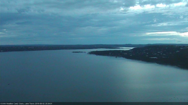 Lake Travis webcam, June 2, 2016 7:45 PM CT