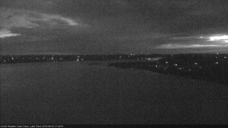 Lake Travis webcam, June 2, 2016 8:20 PM CT