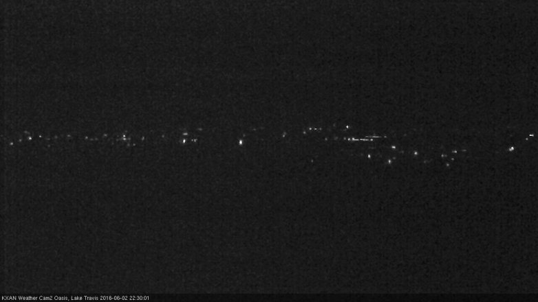 Lake Travis webcam, June 2, 2016 9:50 PM CT