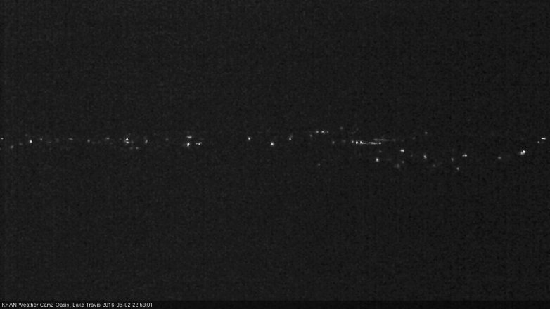 Lake Travis webcam, June 2, 2016 10:25 PM CT
