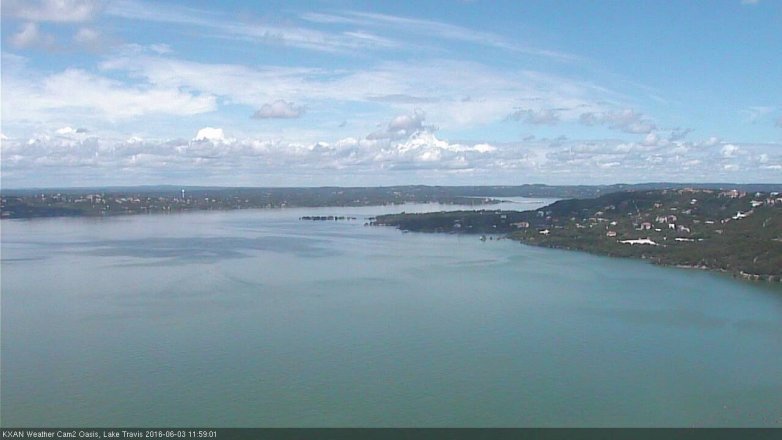 Lake Travis webcam, June 3, 2016 11:30 AM CT