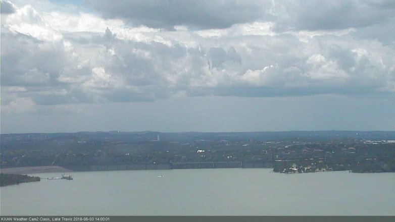 Lake Travis webcam, June 3, 2016 1:10 PM CT