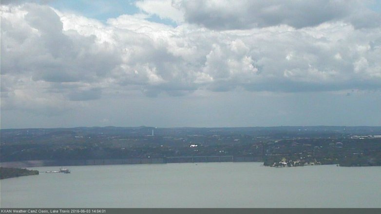 Lake Travis webcam, June 3, 2016 1:25 PM CT
