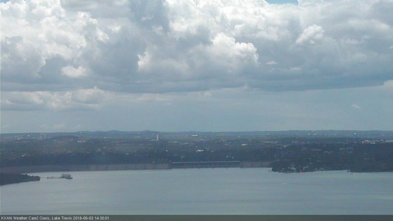 Lake Travis webcam, June 3, 2016 1:35 PM CT
