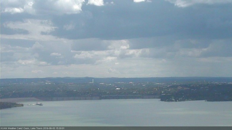 Lake Travis webcam, June 3, 2016 2:35 PM CT
