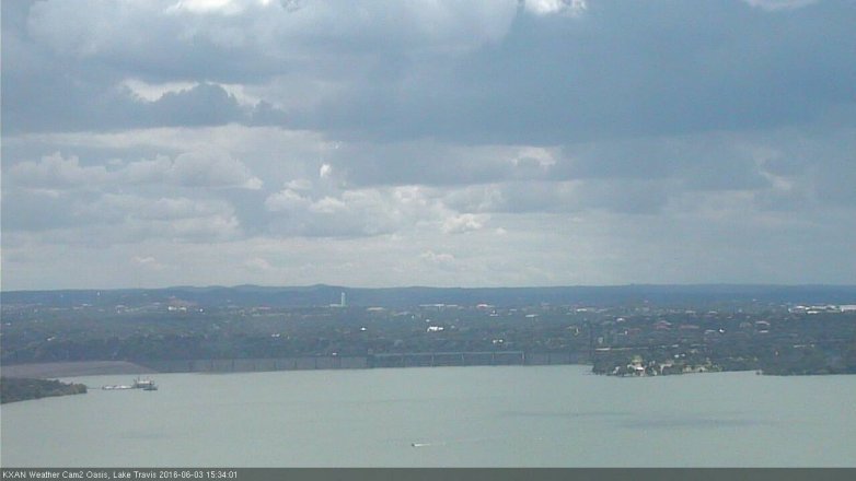 Lake Travis webcam, June 3, 2016 2:40 PM CT