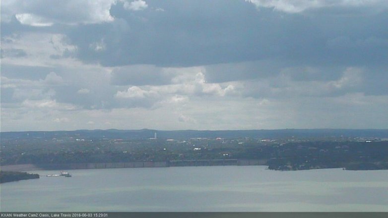 Lake Travis webcam, June 3, 2016 2:45 PM CT