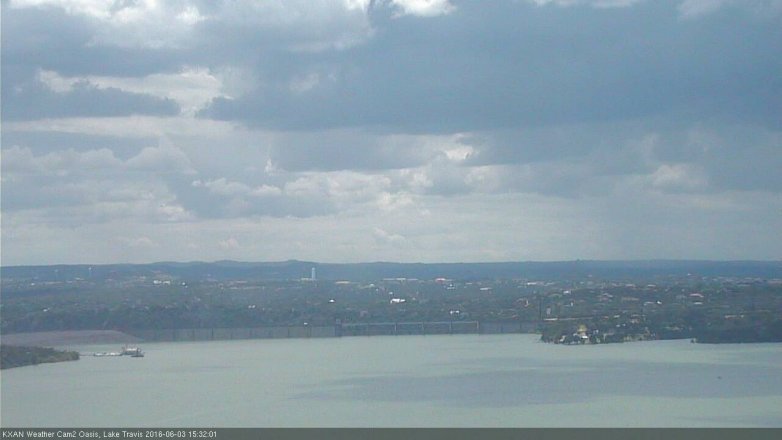 Lake Travis webcam, June 3, 2016 3:00 PM CT