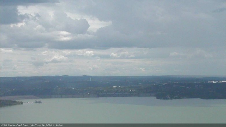 Lake Travis webcam, June 3, 2016 3:10 PM CT