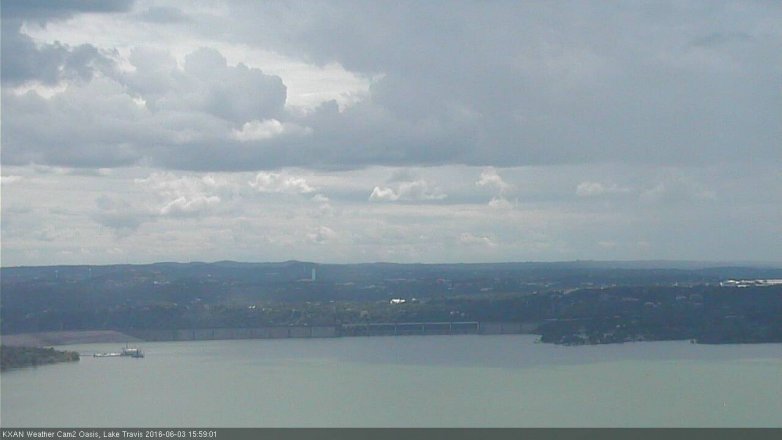 Lake Travis webcam, June 3, 2016 3:20 PM CT