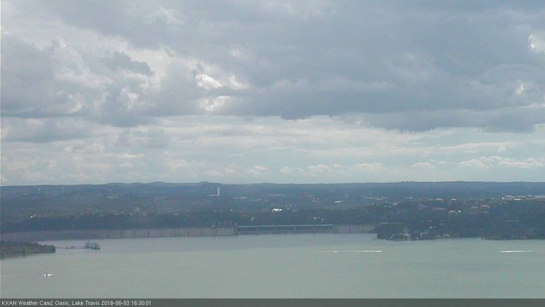 Lake Travis webcam, June 3, 2016 3:55 PM CT