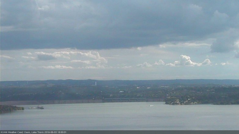 Lake Travis webcam, June 3, 2016 5:15 PM CT