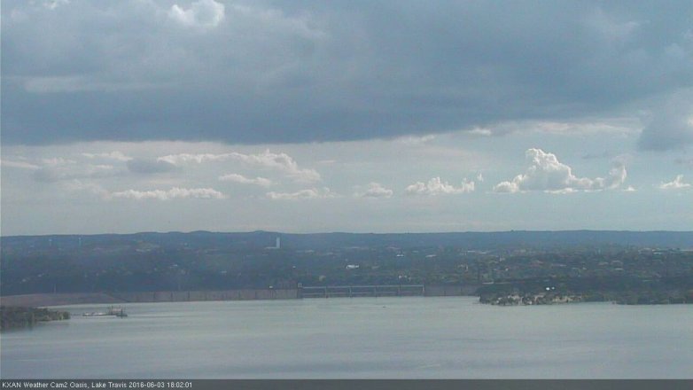 Lake Travis webcam, June 3, 2016 5:25 PM CT