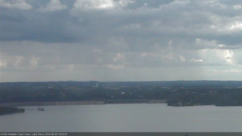 Lake Travis webcam, June 3, 2016 5:45 PM CT