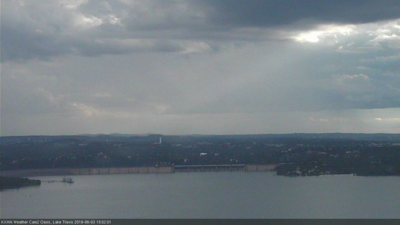 Lake Travis webcam, June 3, 2016 6:15 PM CT