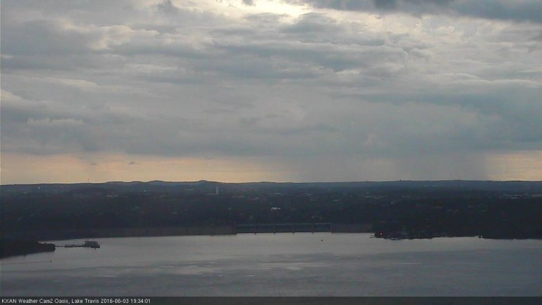 Lake Travis webcam, June 3, 2016 6:45 PM CT