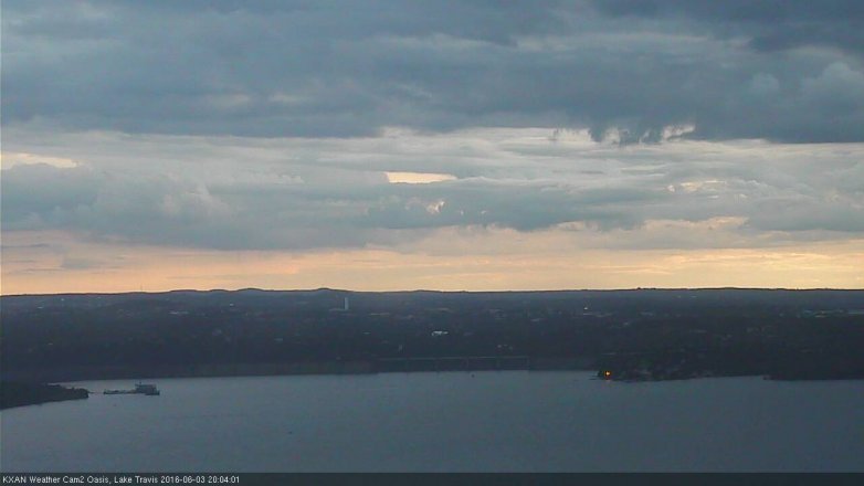 Lake Travis webcam, June 3, 2016 7:10 PM CT