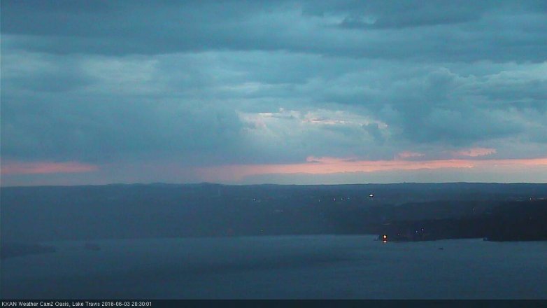 Lake Travis webcam, June 3, 2016 7:45 PM CT