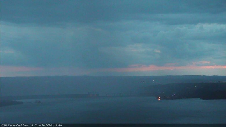 Lake Travis webcam, June 3, 2016 8:05 PM CT