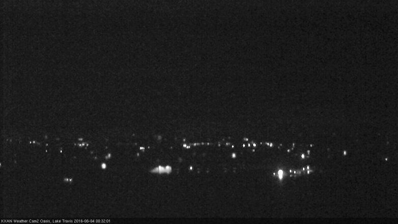 Lake Travis webcam, June 3, 2016 11:45 PM CT