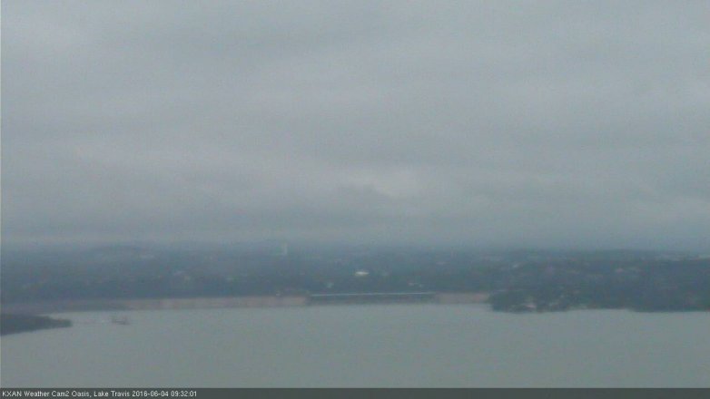 Lake Travis webcam, June 4, 2016 9:00 AM CT