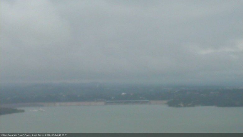 Lake Travis webcam, June 4, 2016 9:05 AM CT