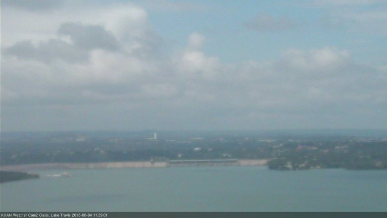 Lake Travis webcam, June 4, 2016 10:35 AM CT
