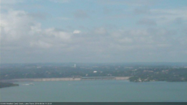 Lake Travis webcam, June 4, 2016 10:40 AM CT