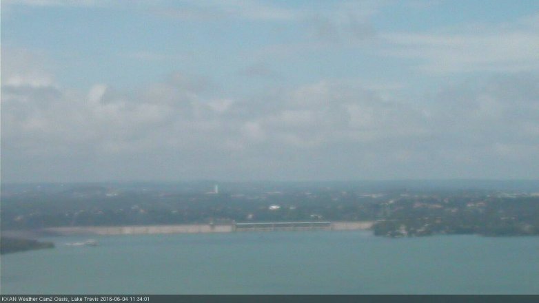 Lake Travis webcam, June 4, 2016 11:05 AM CT