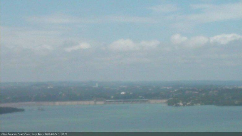 Lake Travis webcam, June 4, 2016 11:15 AM CT