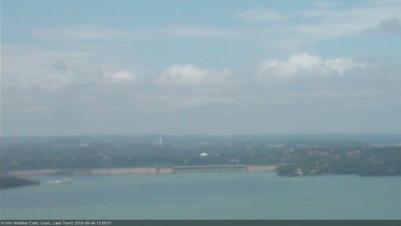 Lake Travis webcam, June 4, 2016 11:25 AM CT