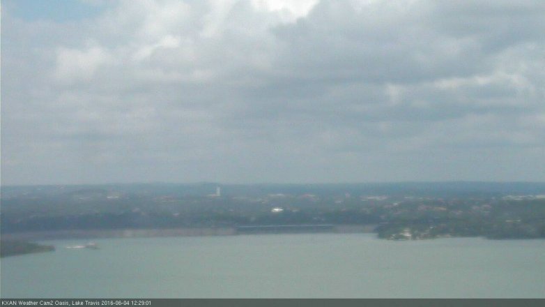 Lake Travis webcam, June 4, 2016 11:45 AM CT