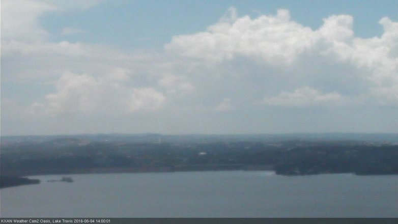 Lake Travis webcam, June 4, 2016 1:10 PM CT
