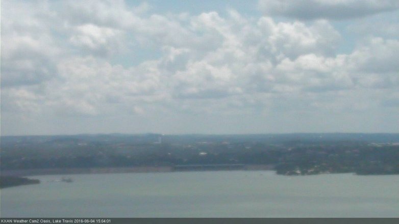 Lake Travis webcam, June 4, 2016 2:10 PM CT