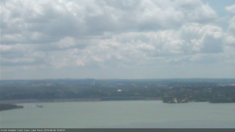 Lake Travis webcam, June 4, 2016 2:15 PM CT