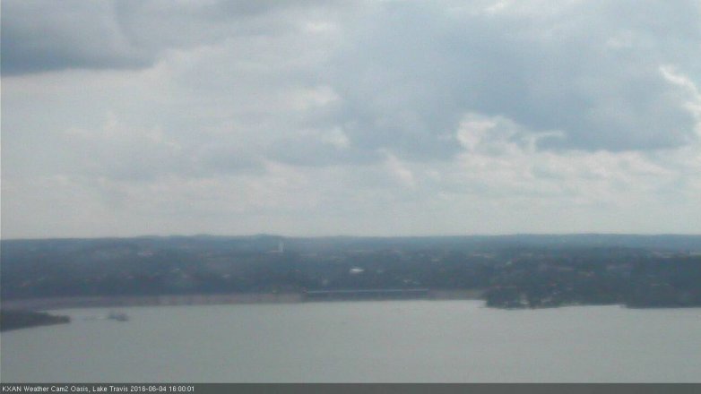 Lake Travis webcam, June 4, 2016 3:25 PM CT