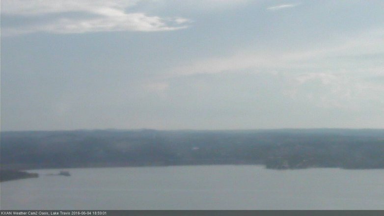 Lake Travis webcam, June 4, 2016 6:15 PM CT
