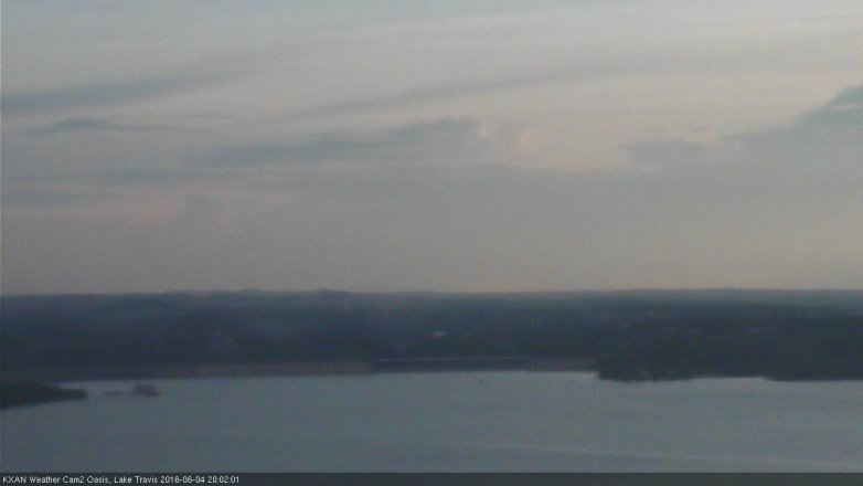 Lake Travis webcam, June 4, 2016 7:30 PM CT